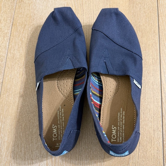 Toms Shoes - Navy Toms Slides Flats Size 10